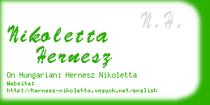 nikoletta hernesz business card